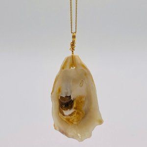Shell Pendant on 24" Gold Chain Necklace; G24-40